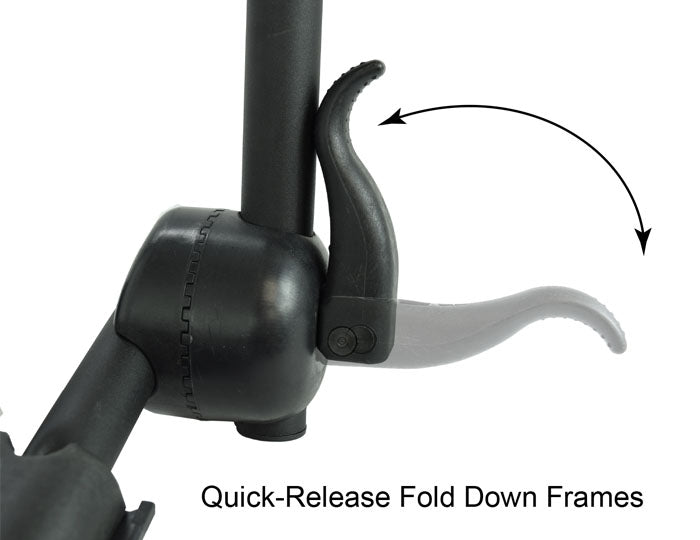 Malone FoldAway-J Kayak Carrier with Tie-Downs - J-Style - Folding - Side Loading