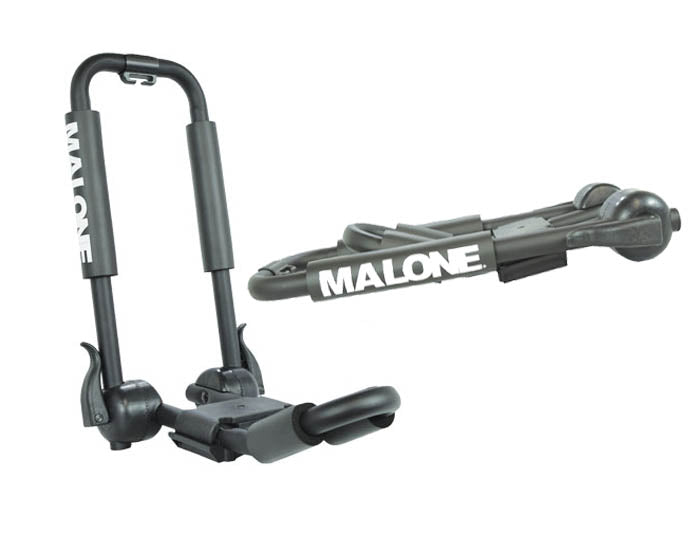 Malone FoldAway-J Kayak Carrier with Tie-Downs - J-Style - Folding - Side Loading