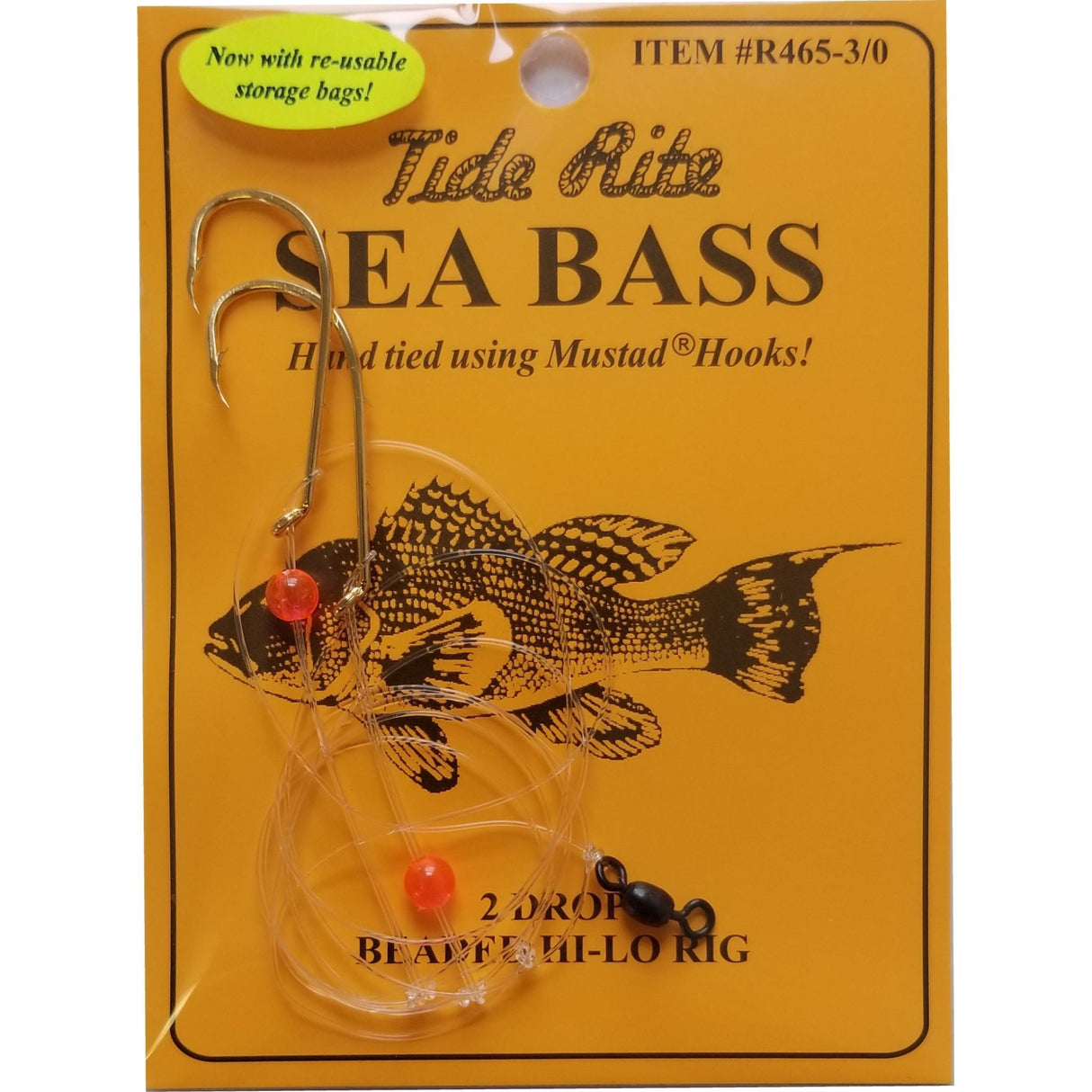 Tide Rite R465 Series Sea Bass 2-Drop Beaded Hi-Lo Rigs