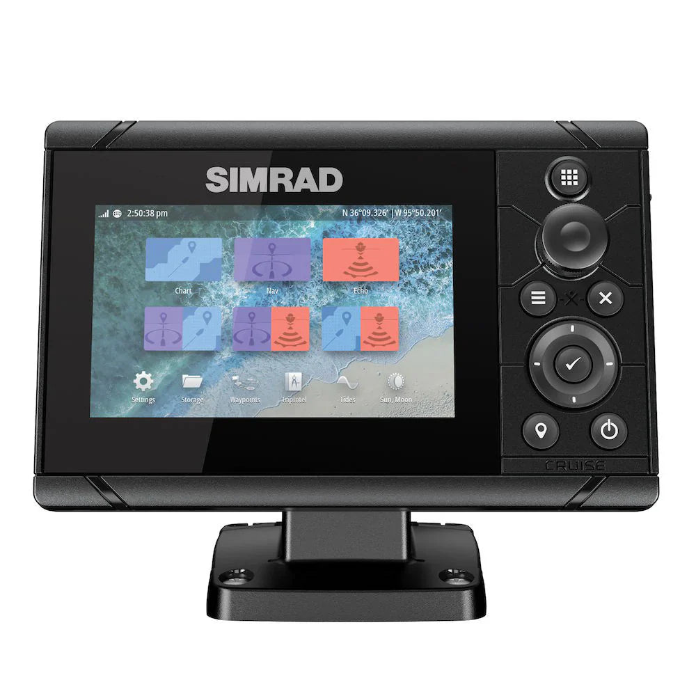 Simrad Cruise 5 Fishfinder with US Coastal Maps and a 83/200khz Transducer