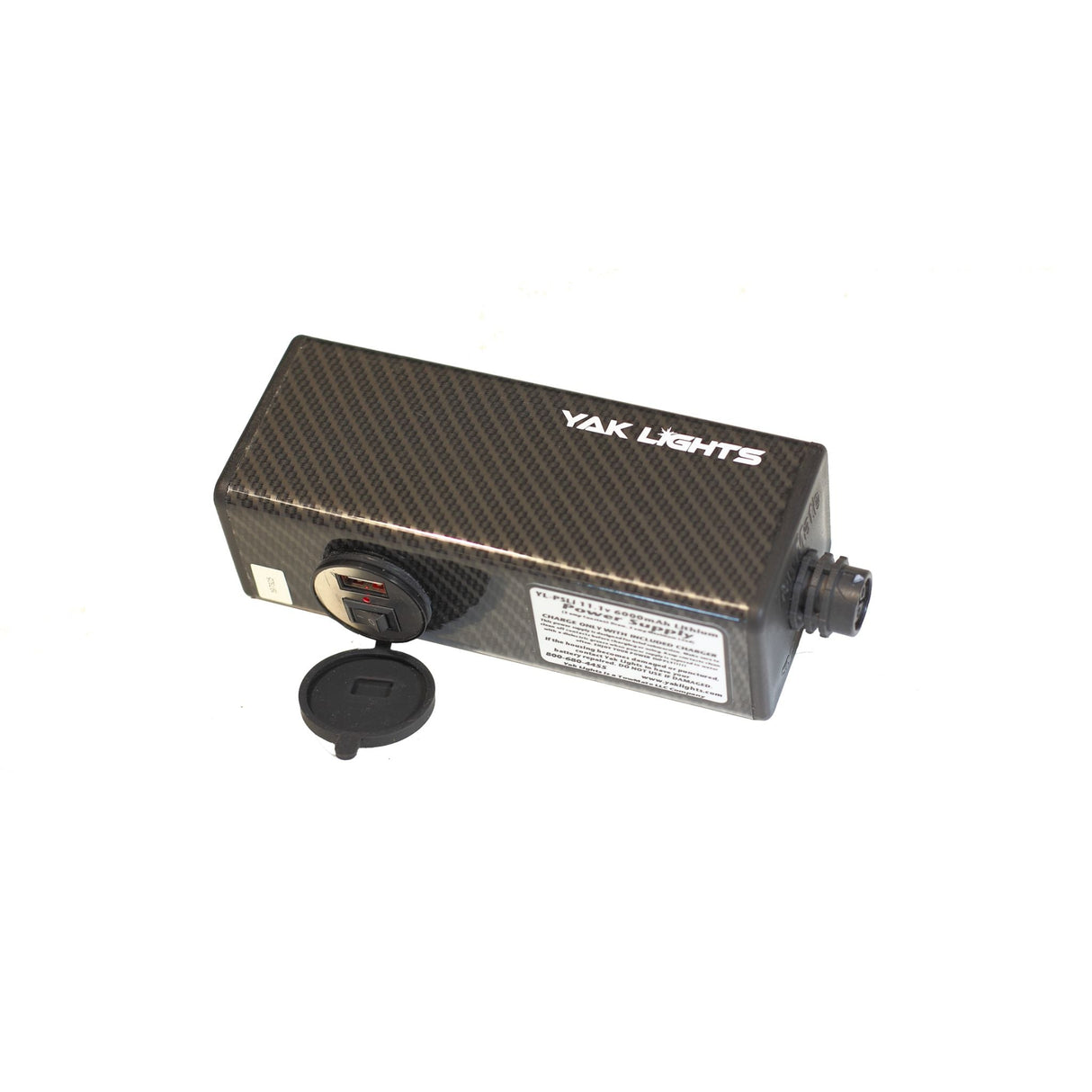 Yak Lights Premium Waterproof Rechargable Lithium Power Supply with USB Charge Port - 6Ah