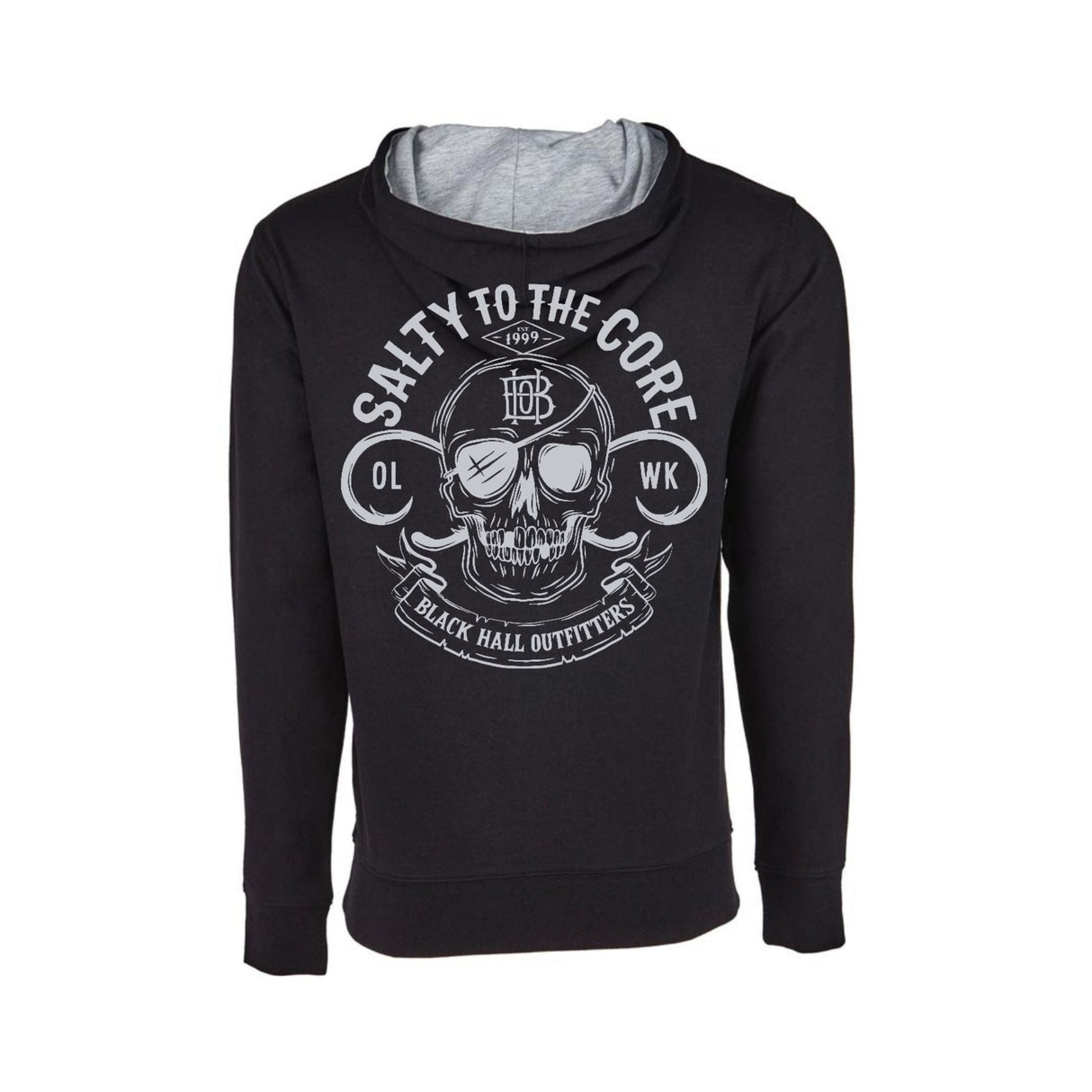 BHO "Salty to the Core" Original Skull Lightweight Hoodie
