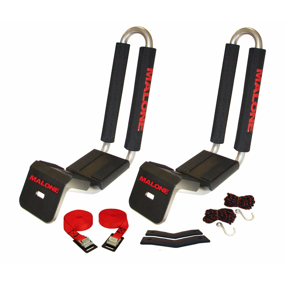 Malone J-Loader Kayak Carrier with Tie-Downs, J-Style, Fixed Arms, Side Loading