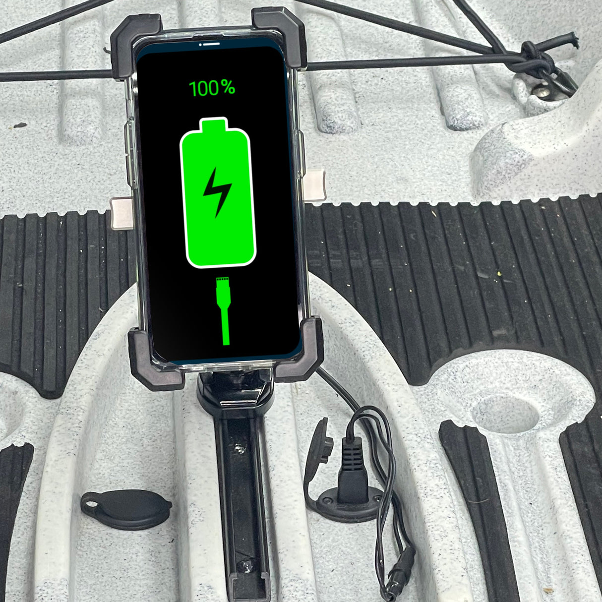 Yak-Power 12 Volt Wireless Fast Charger (15W) with 360 Degree Adjustable Gooseneck Action Mount
