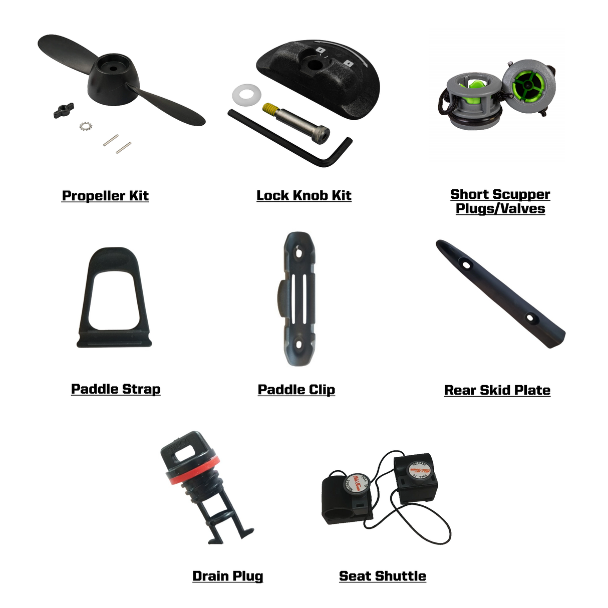 Black Hall Outfitters Old Town Sportsman Big Water PDL Replacement Parts Kit