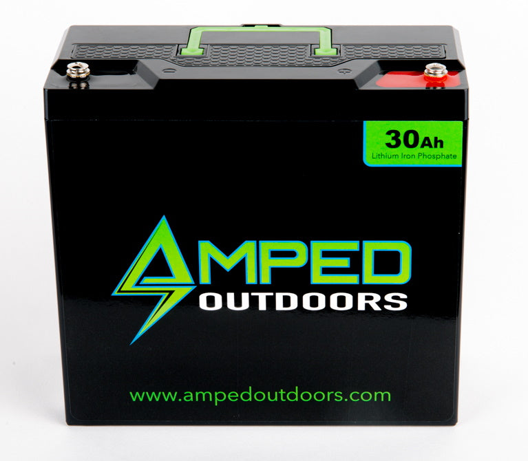 Amped Outdoors 30 AH Tall 12 Volt LIFEPO4 Lithium Battery