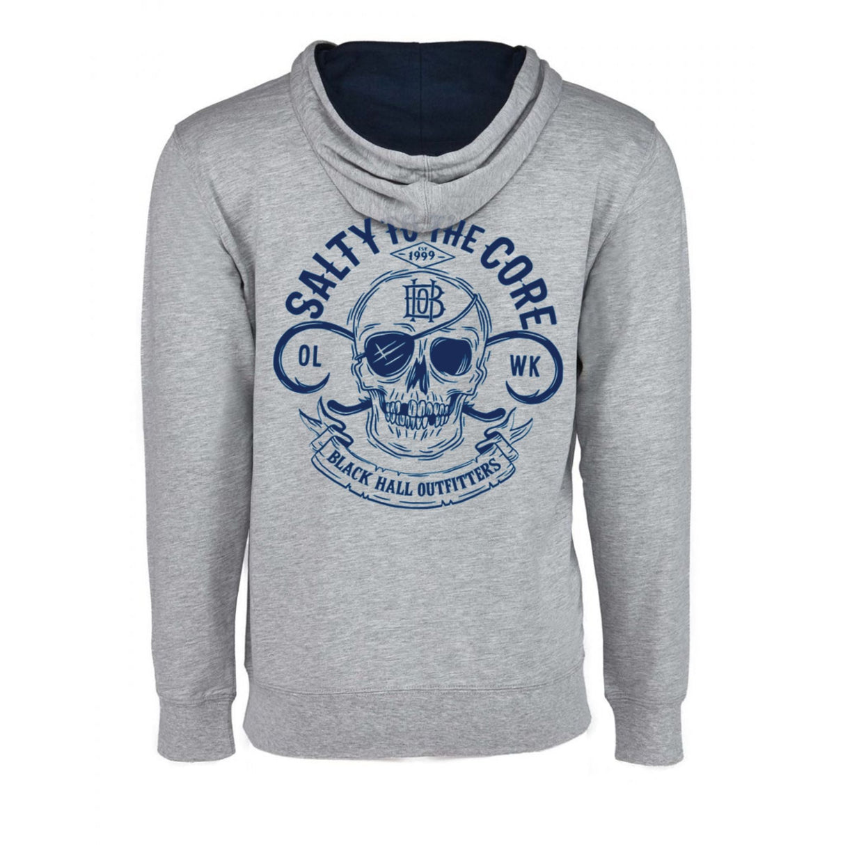 BHO "Salty to the Core" Original Skull Lightweight Hoodie