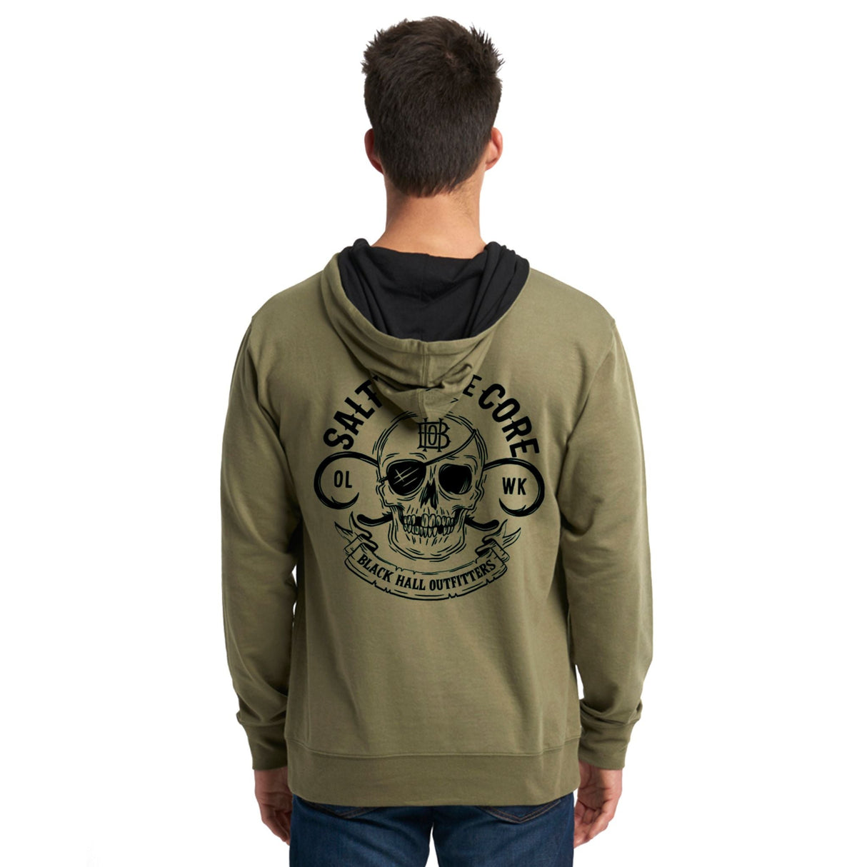 BHO "Salty to the Core" Original Skull Lightweight Hoodie