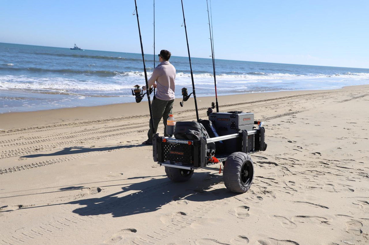 YakAttack SandRig Surf Cart, 20” x 54” with 16" Balloon Tires