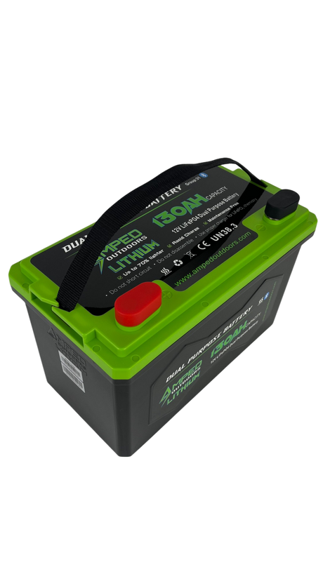 Amped Outdoors 12.8V 130Ah Dual Purpose Lithium Battery (Cranking)