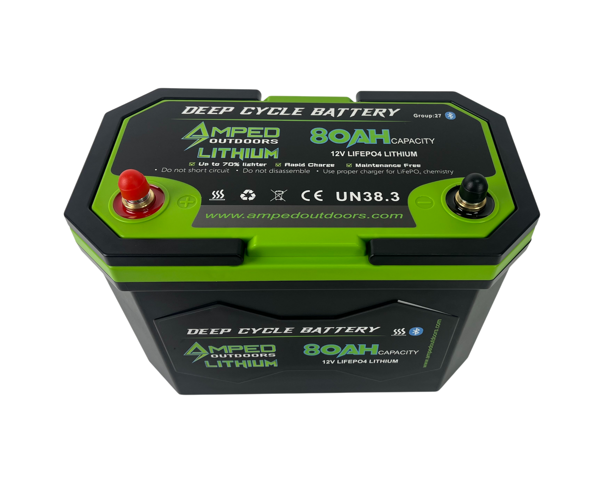 Amped Outdoors 12.8v 80Ah LiFePO4 Battery