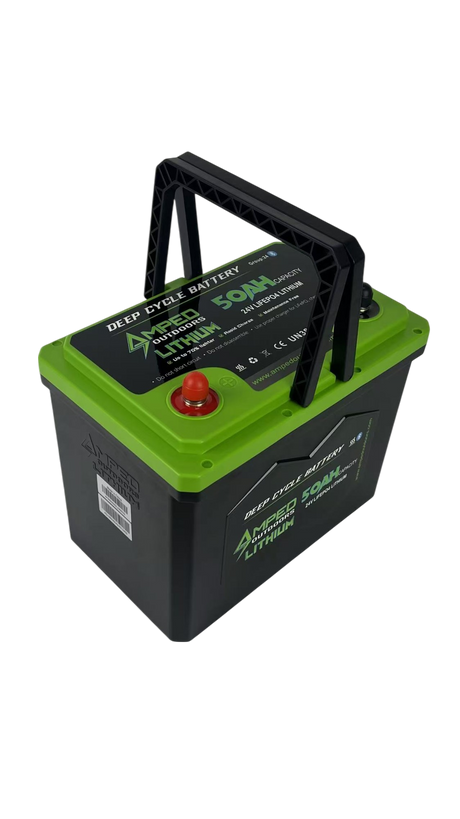Amped Outdoors 24V 50Ah Trolling Motor LiFePO4 Battery