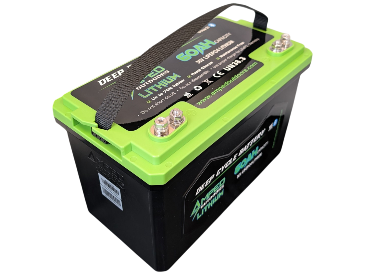 Amped Outdoors 36V 60Ah Trolling Motor LiFePO4 Battery