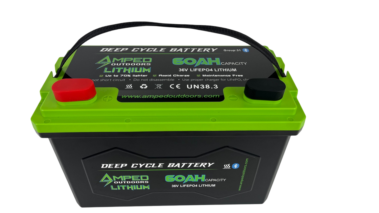 Amped Outdoors 36V 60Ah Trolling Motor LiFePO4 Battery