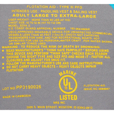 NRS Women's Zoya Mesh Back PFD