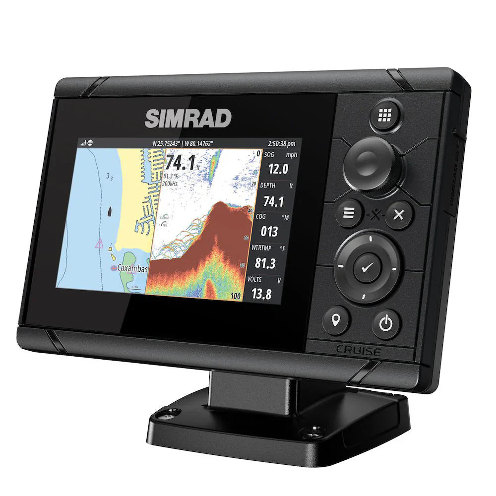Simrad Cruise 5 Fishfinder with US Coastal Maps and a 83/200khz Transducer