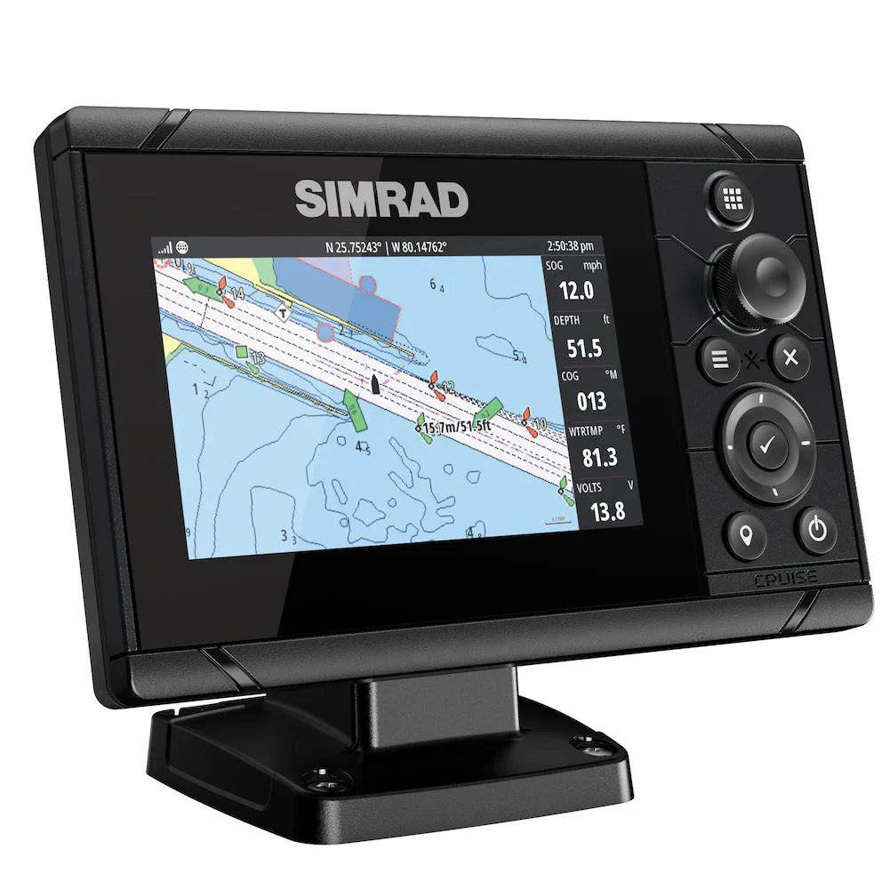 Simrad Cruise 5 Fishfinder with US Coastal Maps and a 83/200khz Transducer