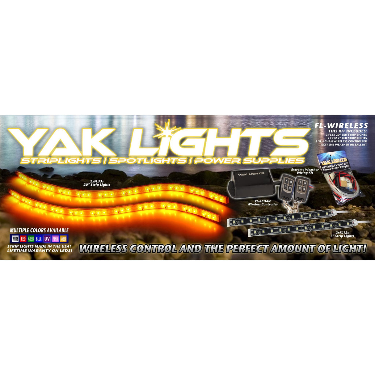 Yak Lights Flex Lights Series Wireless Complete Kayak Lighting Kit