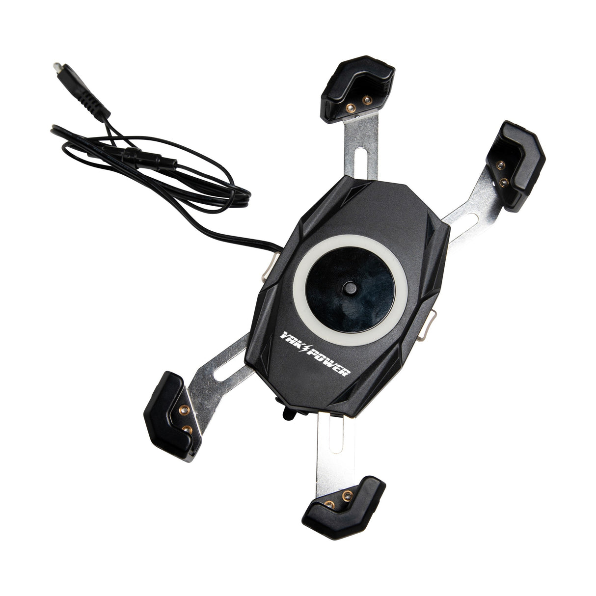 Yak-Power 12 Volt Wireless Fast Charger (15W) with 360 Degree Adjustable Gooseneck Action Mount