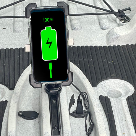 Yak-Power 12 Volt Wireless Fast Charger (15W) with 360 Degree Adjustable Gooseneck Action Mount