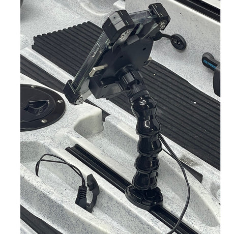 Yak-Power 12 Volt Wireless Fast Charger (15W) with 360 Degree Adjustable Gooseneck Action Mount