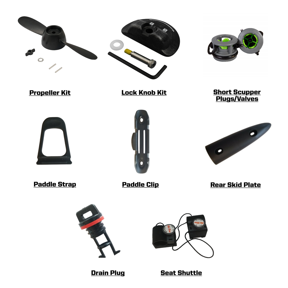 Black Hall Marina Old Town Sportsman 106/120/Salty PDL Replacement Parts Kit