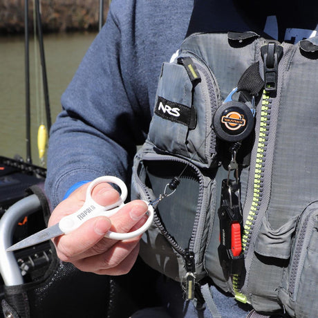 YakAttack Double Attachment Clip-on Retractor, Dual 18” Nylon Cord