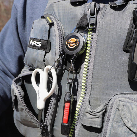 YakAttack Double Attachment Clip-on Retractor, Dual 18” Nylon Cord