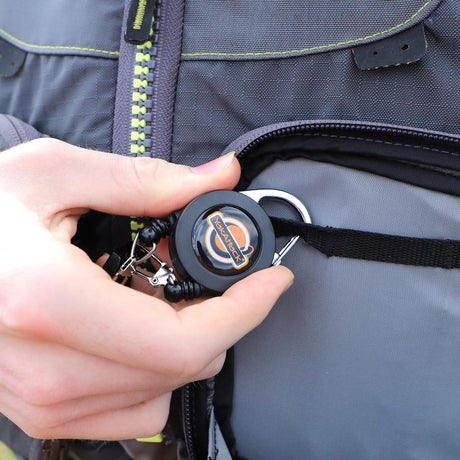 YakAttack Double Attachment Clip-on Retractor, Dual 18” Nylon Cord