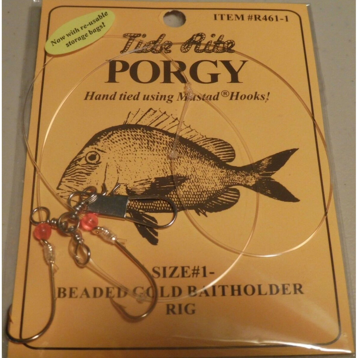 Tide Rite Porgy Beaded Gold Baitholder Rig