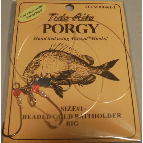 Tide Rite Porgy Beaded Gold Baitholder Rig