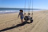 YakAttack SandRig Surf Cart, 20” x 36” with 16" Balloon Tires