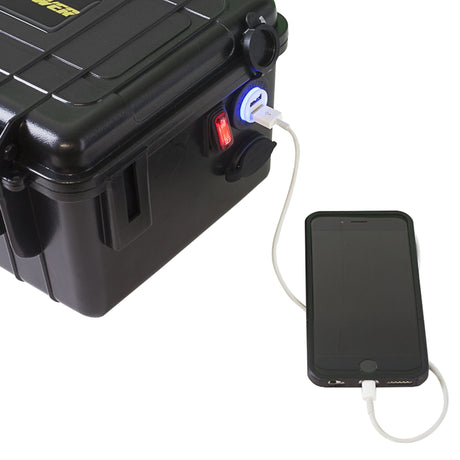 Yak-Power Power Pack Battery Box with Integrated USB Charging
